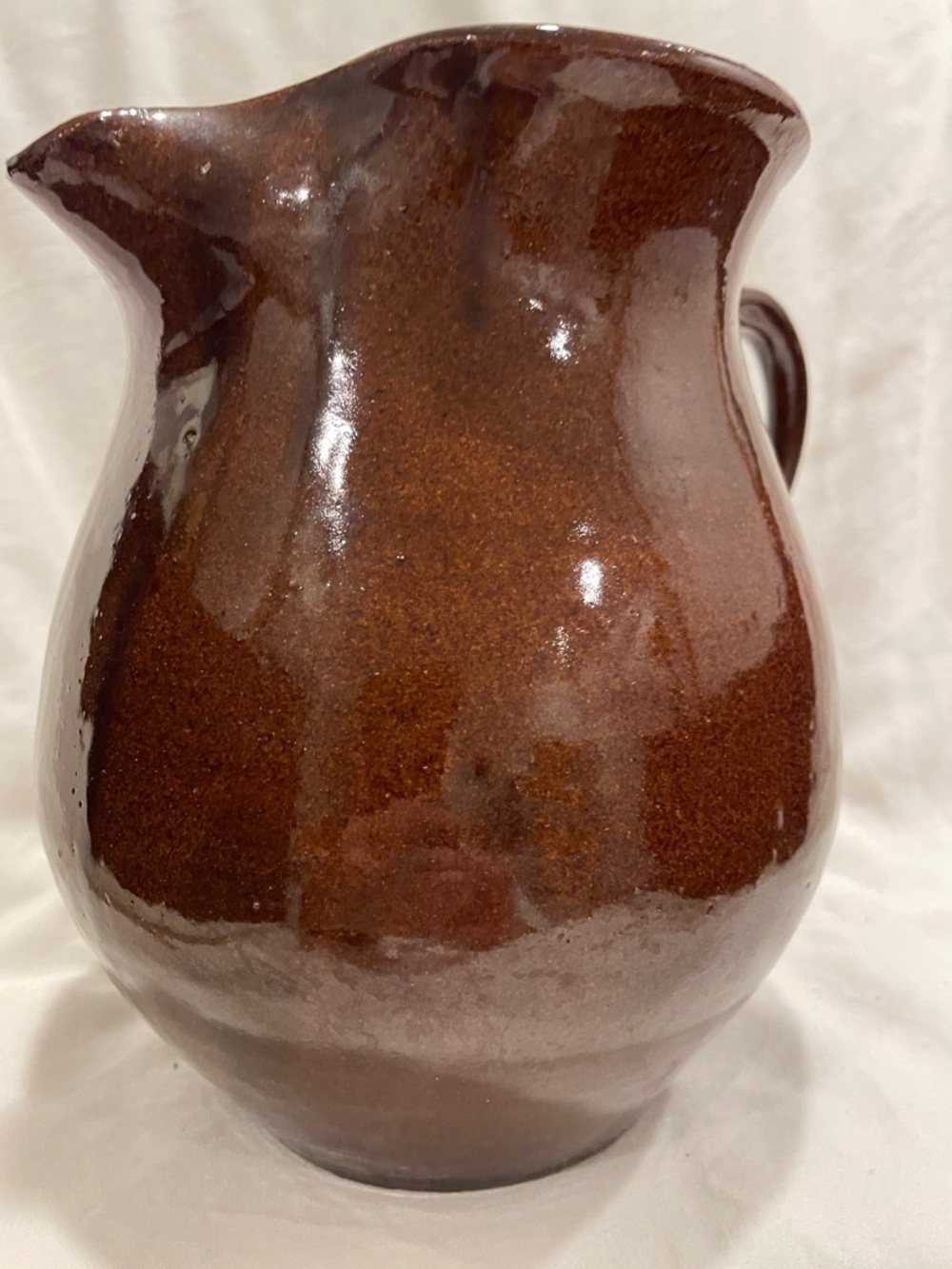 Brown Glazed Ceramic Pitcher